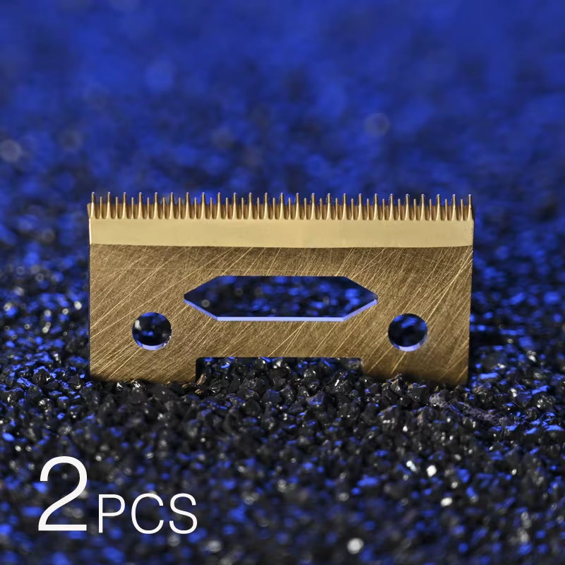 2/10 2-Hole Stagger-Tooth Ceramic Movable Blade with Box for Cordless Clipper Replaceable Blade White Black Golden Color