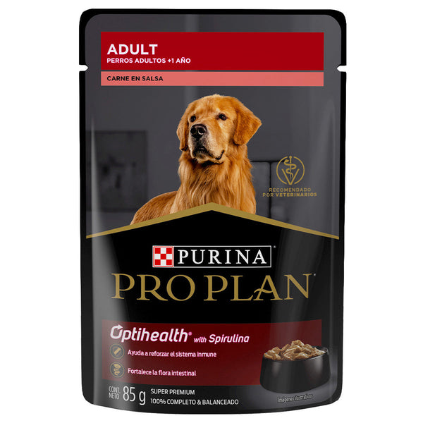 PROPLAN-POUCH PERRO ADULTO CARNE 24 pz