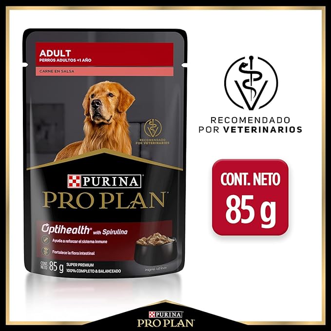 PROPLAN-POUCH PERRO ADULTO CARNE 24 pz