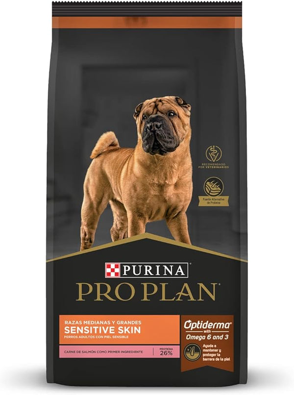 PROPLAN-ADULTO RAZA MEDIANA/ SENSITIVE SKIN CON OPTIDERM ADULTO 17.5 kg