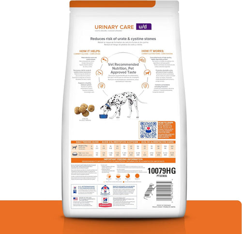 Hill's Prescription Diet u/d Urinary Care (Cuidado Urinario) Alimento seco para perros, dieta veterinaria