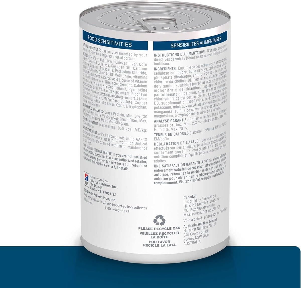Hill's Prescription Diet z/d Skin/Food Sensitivities (Sensibilidades de la piel) Alimento húmedo para perros