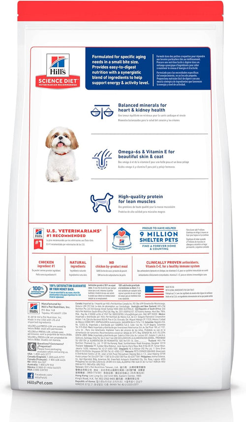 Hill's Science Diet Small Bites, Alimento Seco para Perro Adulto 7+