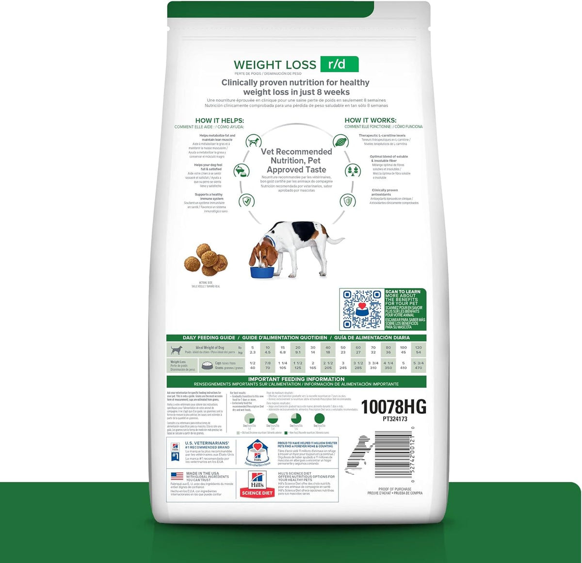 Hill's Prescription Diet r/d (Perdida de Peso) Alimento seco para Perros con Sabor a Pollo