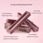 Long Lasting Dental Yak Chews - Cranberry and Blueberry Yak Chews for Dogs
