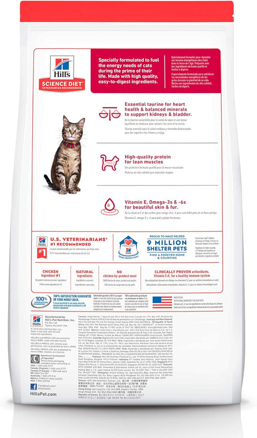 Alimento para Gato Adulto, Hill's Science Diet, Receta Original, Seco (bulto)