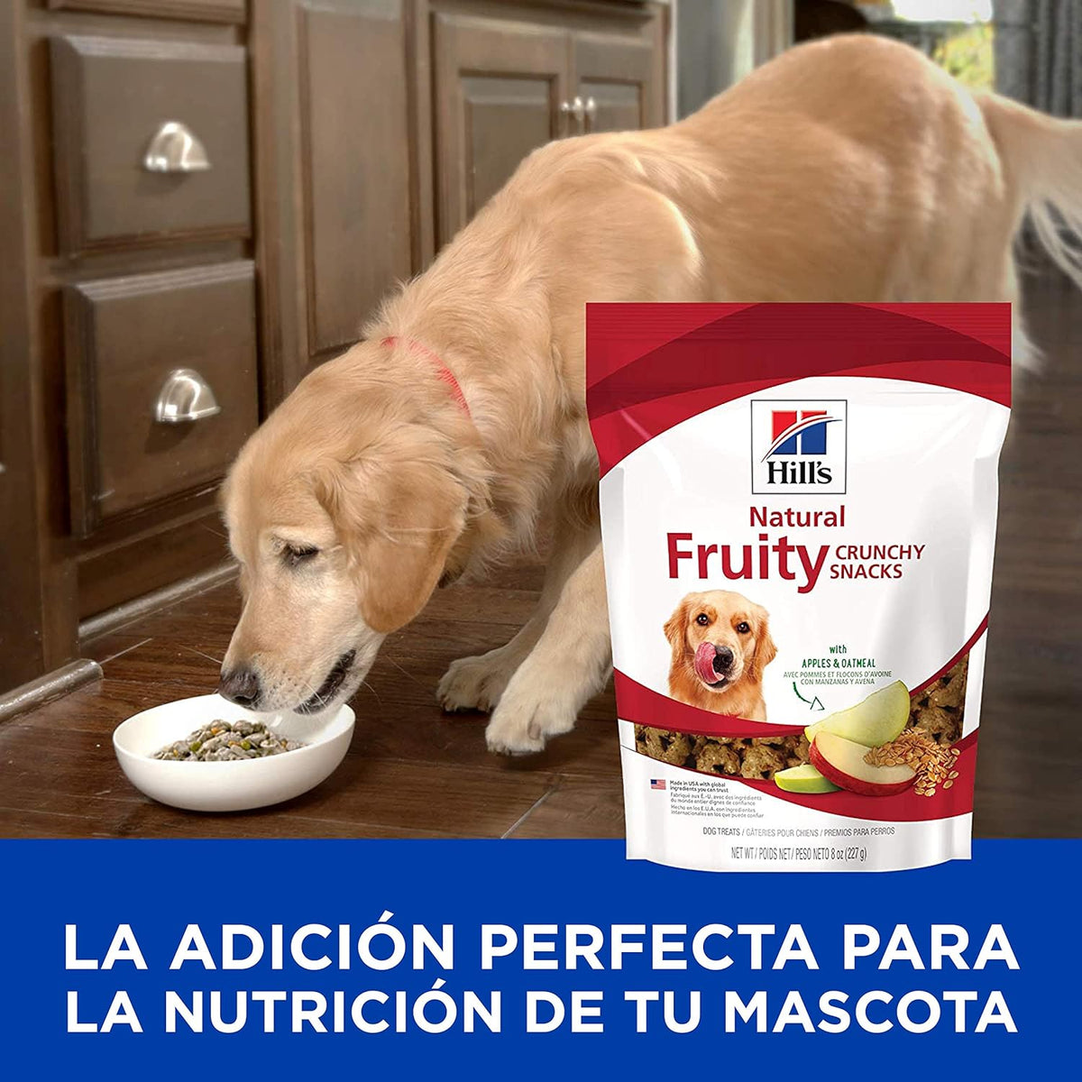 Hill's Science Diet, Snacks Frutales para Perro, Manzanas y Avena 227 gr