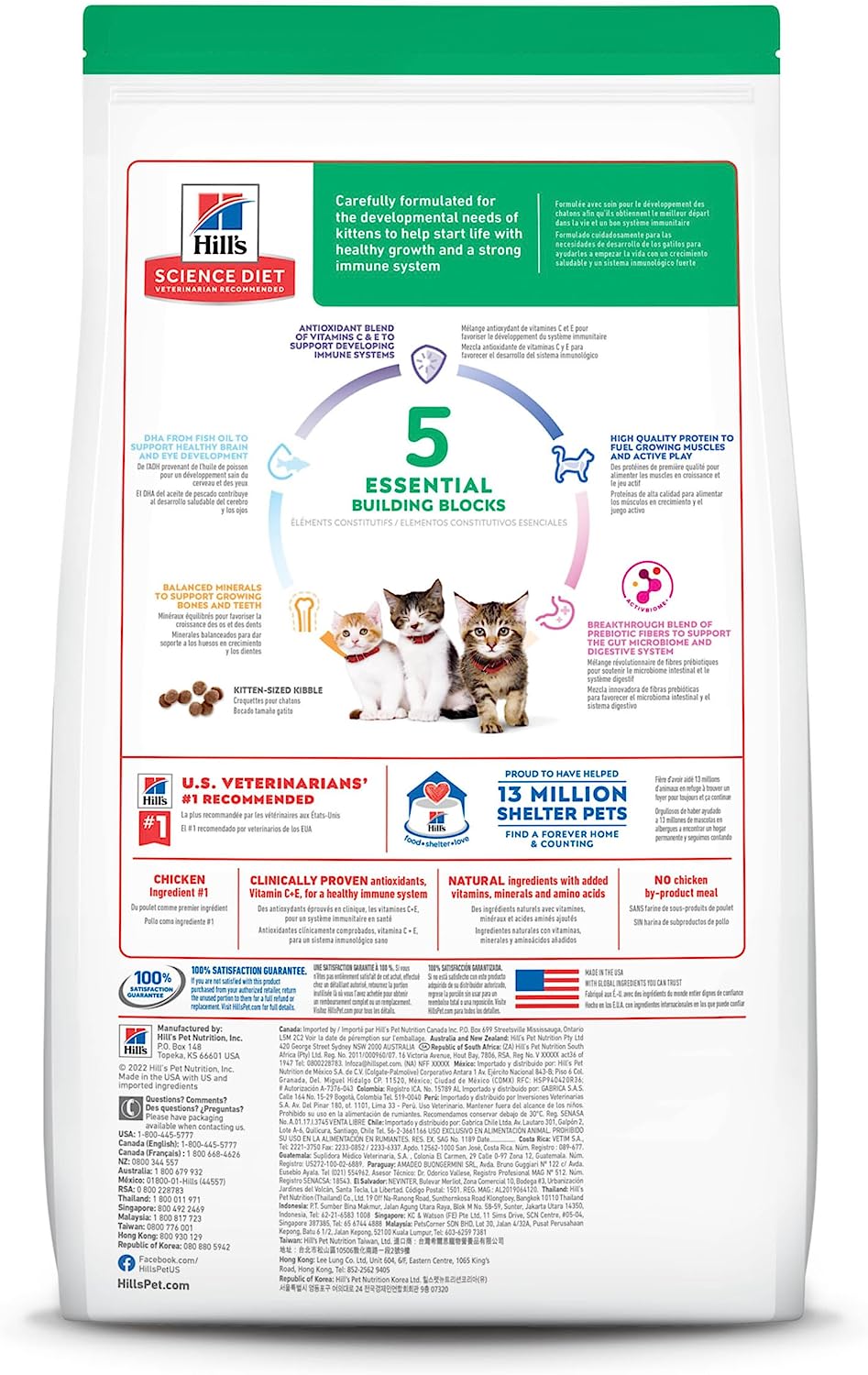 Hill's Science Diet, Alimento para Gatito (Kitten) Receta Original, Seco (bulto)