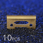 2/10 2-Hole Stagger-Tooth Ceramic Movable Blade with Box for Cordless Clipper Replaceable Blade White Black Golden Color