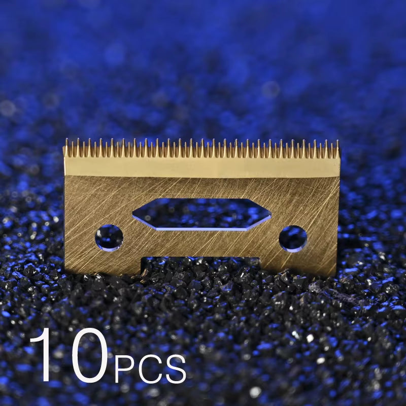 2/10 2-Hole Stagger-Tooth Ceramic Movable Blade with Box for Cordless Clipper Replaceable Blade White Black Golden Color