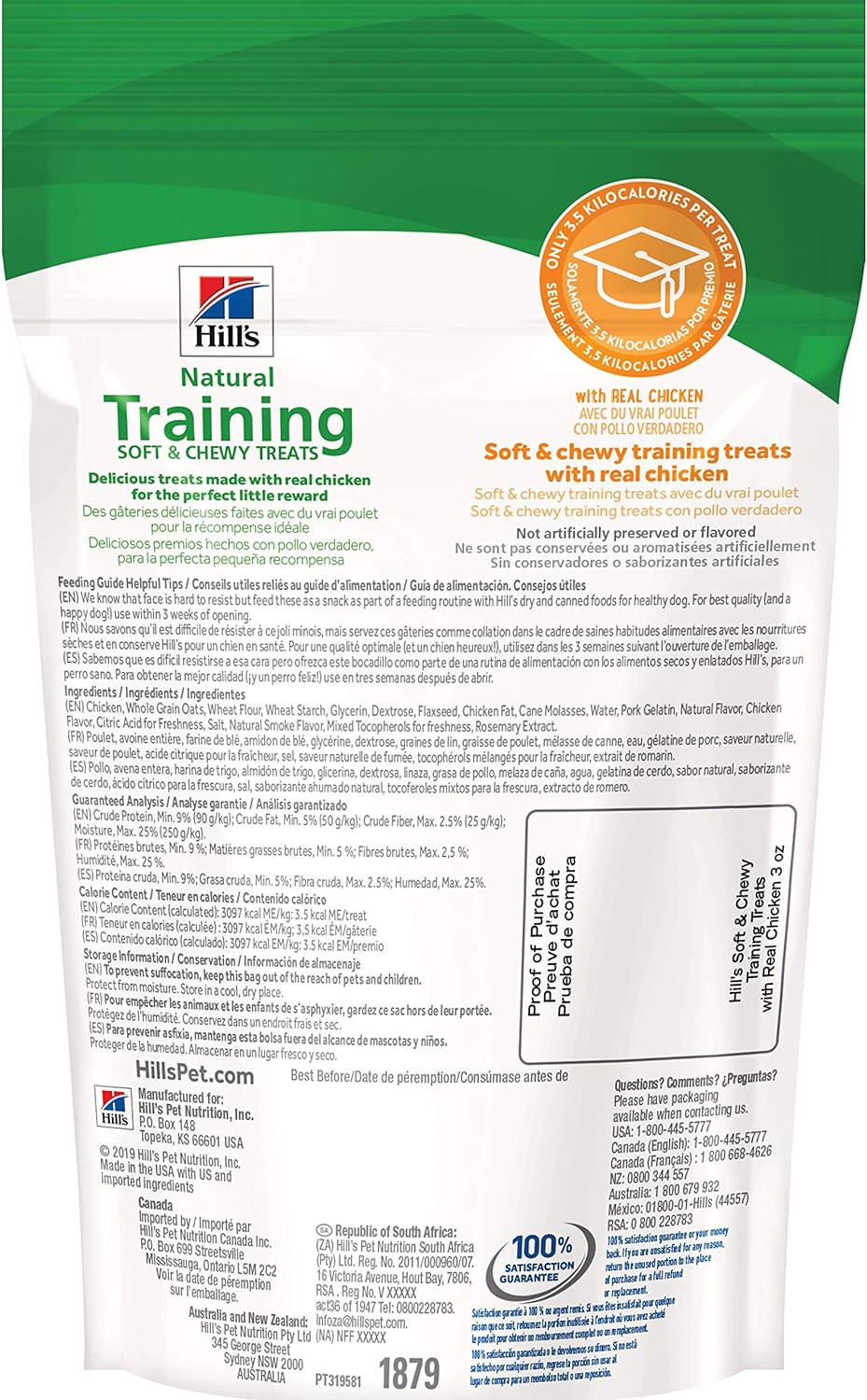 Hill's Science Diet, Premios de Entrenamiento para Perro, Suaves y masticables, Pollo