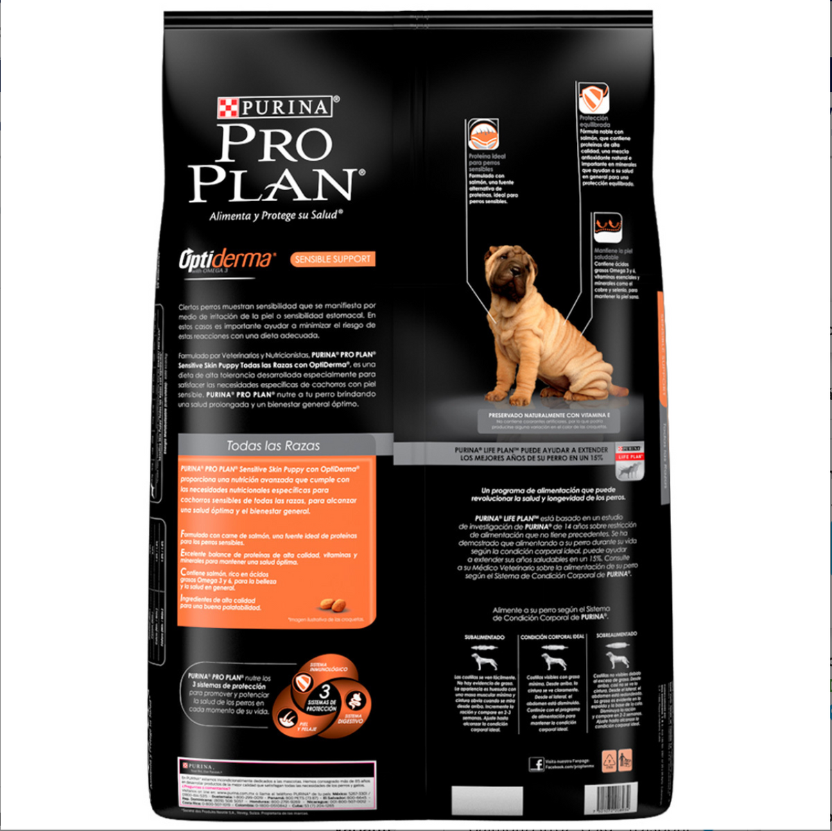 PROPLAN-CACHORRO SENSITIVE SKIN TODAS LAS RAZAS CON OPTIDERM 3 kg