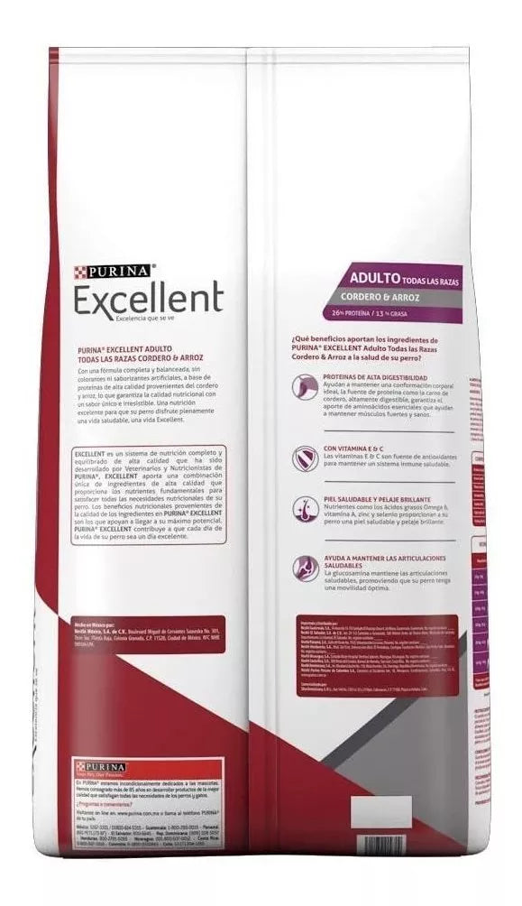 PROPLAN-EXCELLENT ADULTO CORDERO 4 kg