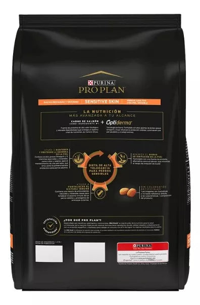 PROPLAN-ADULTO RAZA MEDIANA/GRANDE SENSITIVE SKIN CON OPTIDERM 10 kg