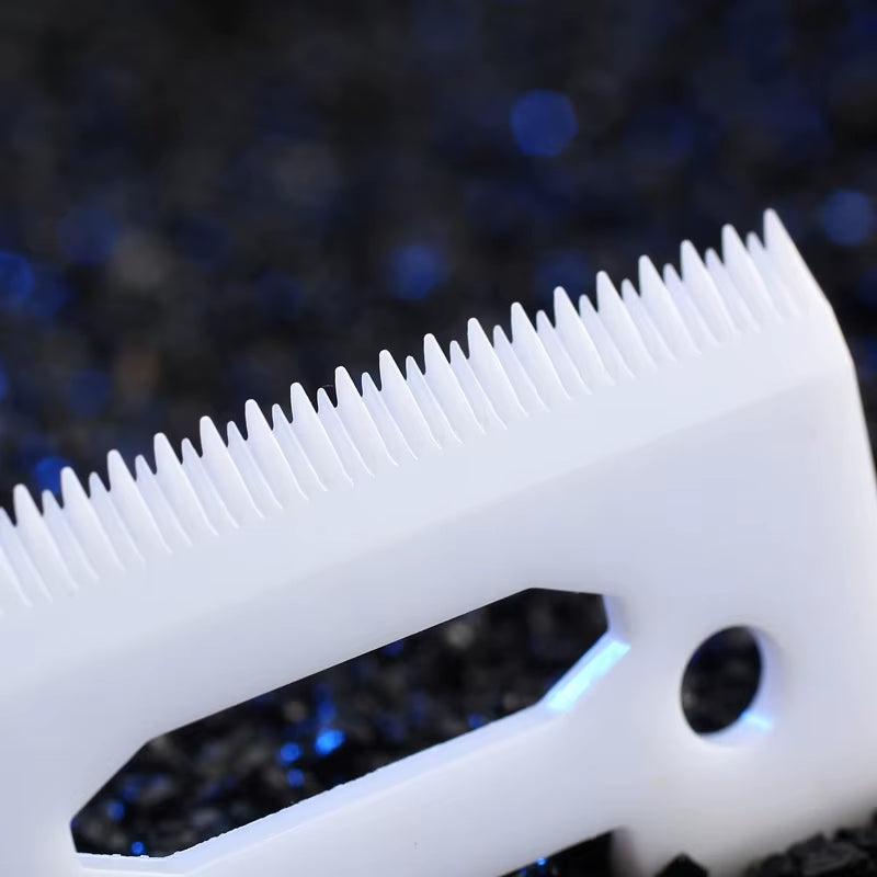 2/10 2-Hole Stagger-Tooth Ceramic Movable Blade with Box for Cordless Clipper Replaceable Blade White Black Golden Color