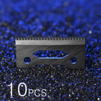 2/10 2-Hole Stagger-Tooth Ceramic Movable Blade with Box for Cordless Clipper Replaceable Blade White Black Golden Color