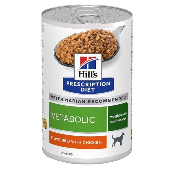 Hill's Prescription Diet Metabolic Alimento en lata para Perros con sabor a Pollo Para Control de Peso